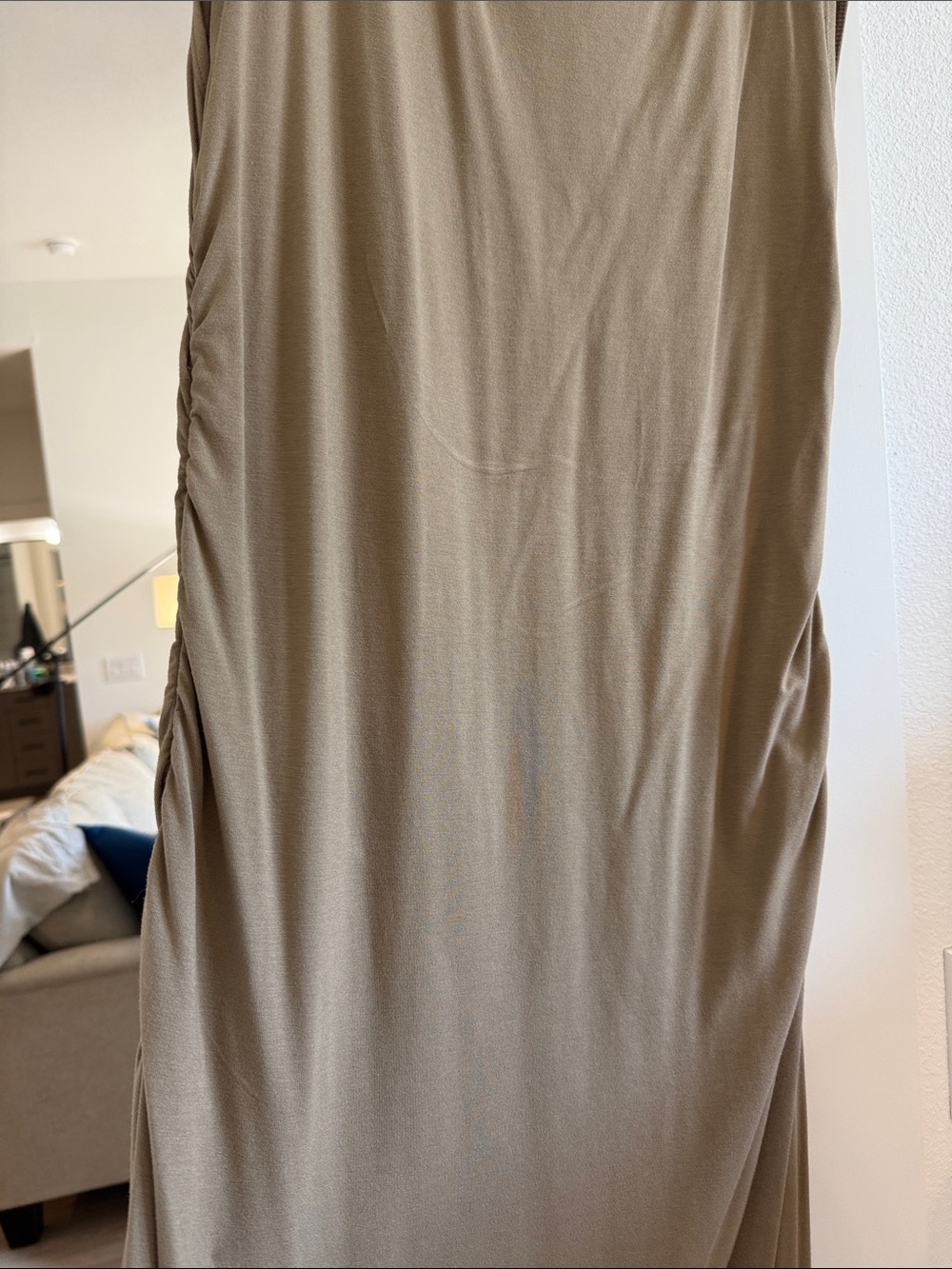 Never worn! Sleeveless Olive/Taupe Maxi Dress - Picture 4 of 5